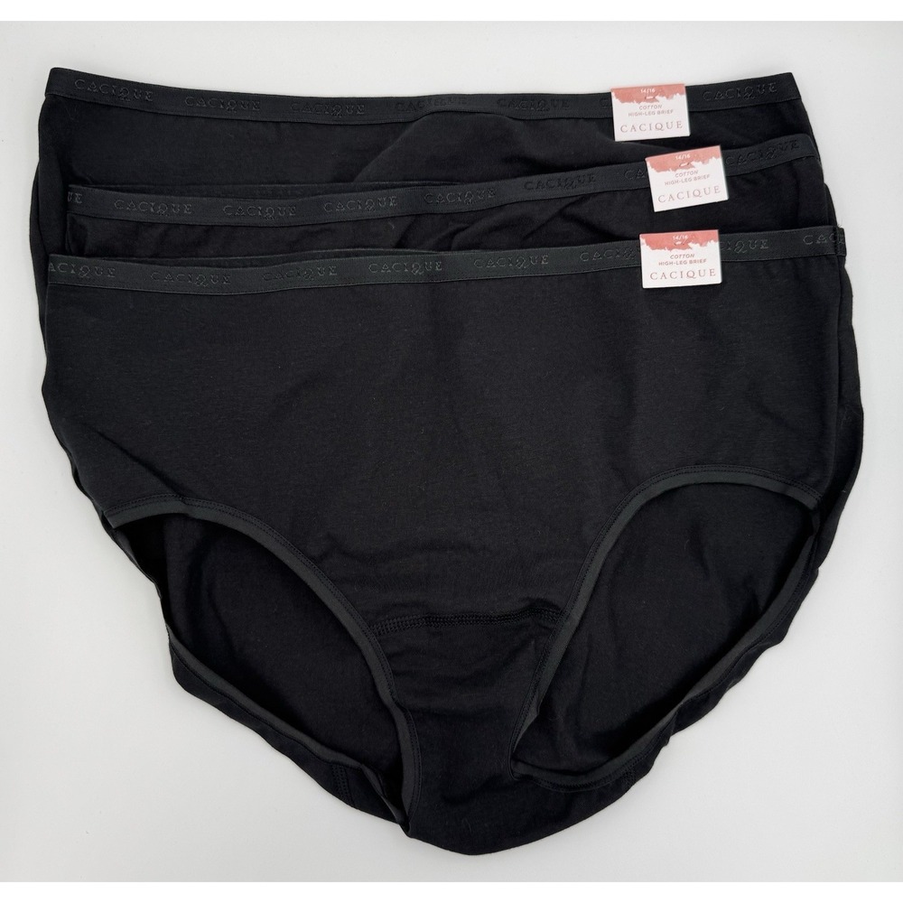 Lane Bryant Cacique Cotton High Leg Brief 3 Pack Panties 14/16 NWT - Picture 1 of 5